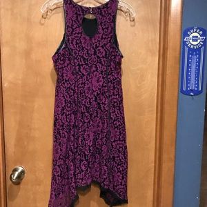 Girls magenta and black dress